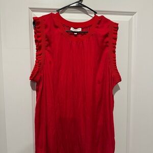 Red Sleeveless Top